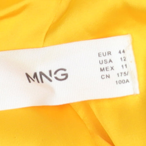 Mango Women's Yellow Linen Blazer Size 16 Regular Fit