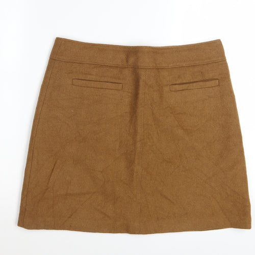 LOFT Women’s Brown Wool Blend Short Skirt Size 10 Petite