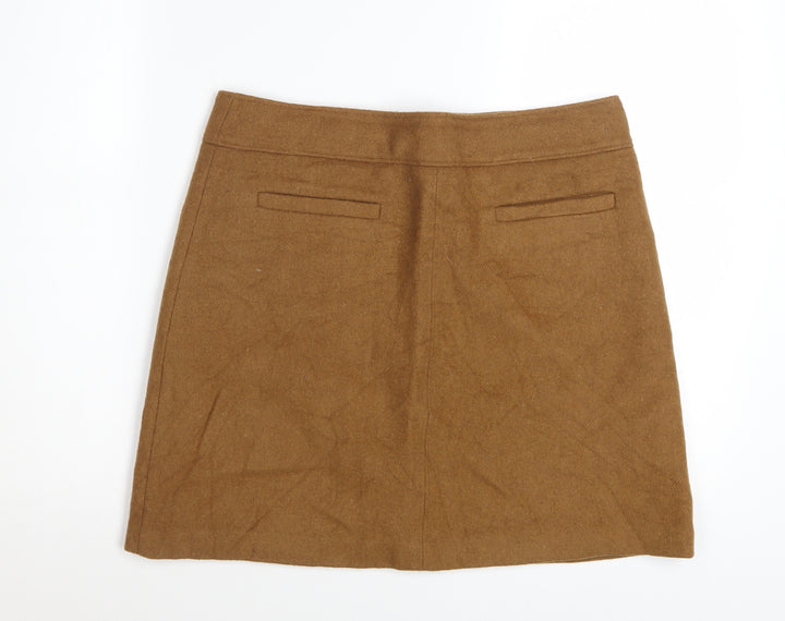 LOFT Women’s Brown Wool Blend Short Skirt Size 10 Petite