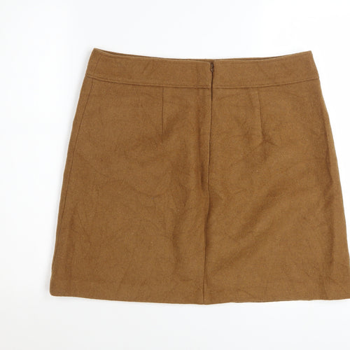 LOFT Women’s Brown Wool Blend Short Skirt Size 10 Petite