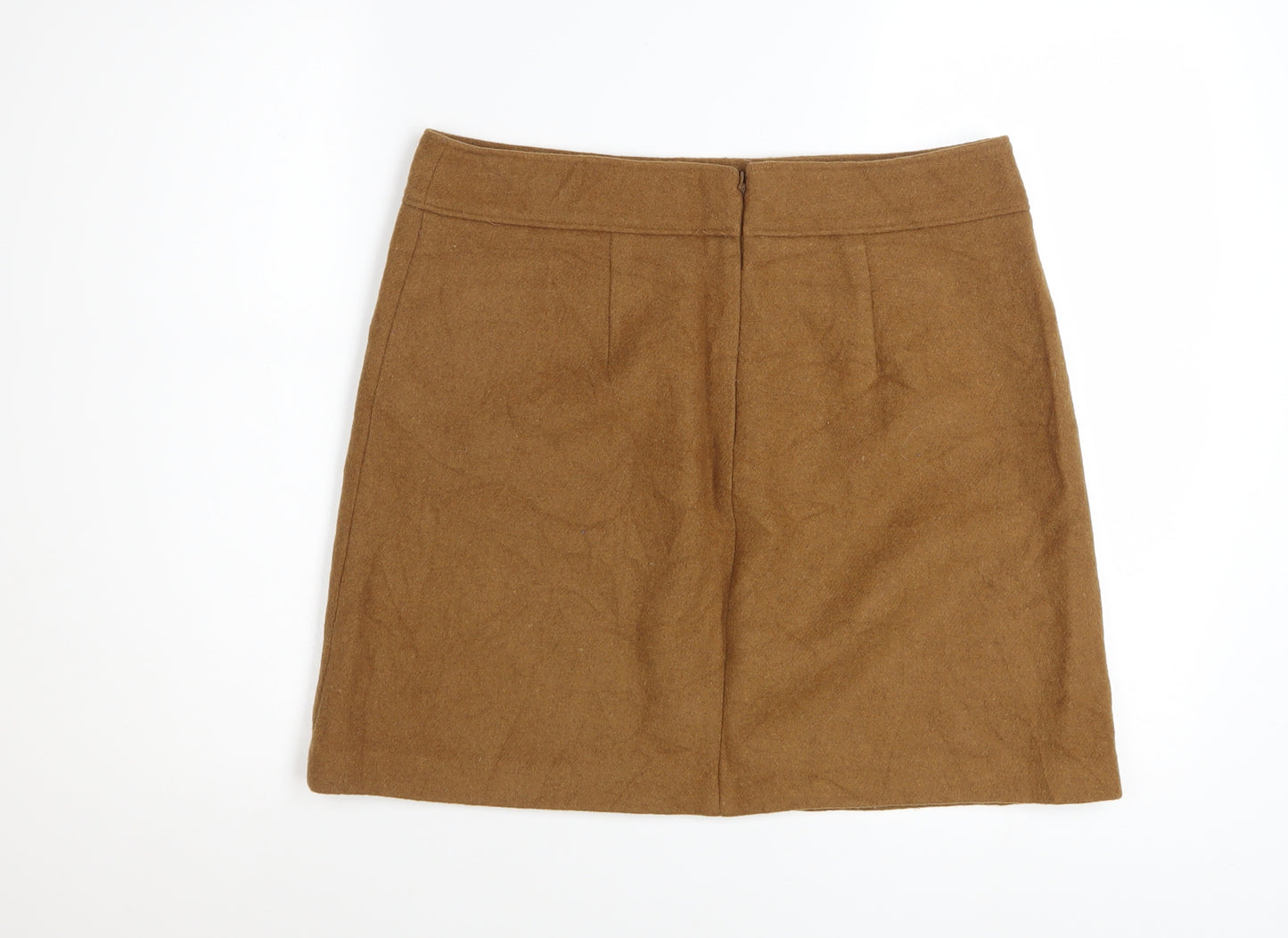 LOFT Women’s Brown Wool Blend Short Skirt Size 10 Petite
