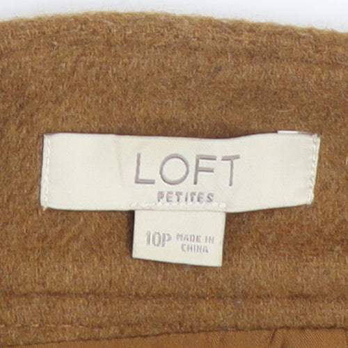 LOFT Women’s Brown Wool Blend Short Skirt Size 10 Petite