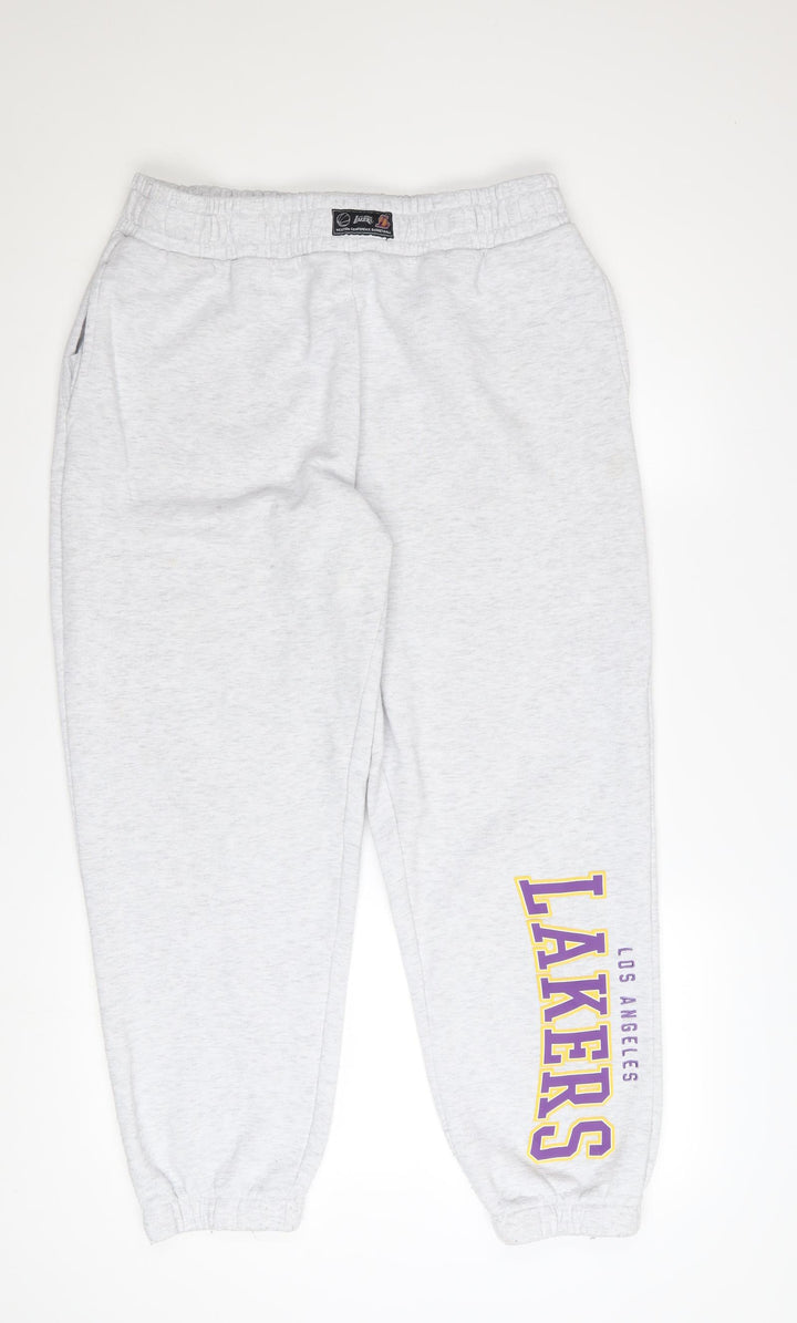 NBA Los Angeles Lakers Women Grey Sweatpants L Elastic Waist