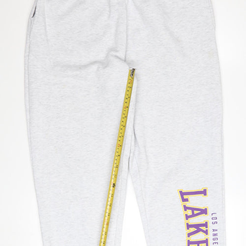 NBA Los Angeles Lakers Women Grey Sweatpants L Elastic Waist