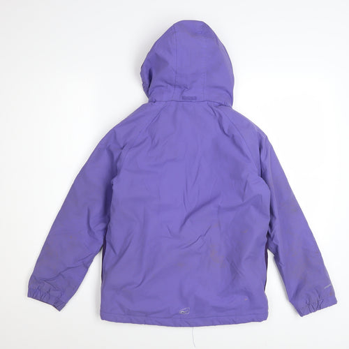 Regatta Girls Purple Waterproof Hooded Puffer Jacket 9-10 Years