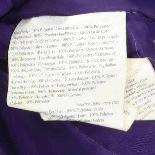 Regatta Girls Purple Waterproof Hooded Puffer Jacket 9-10 Years