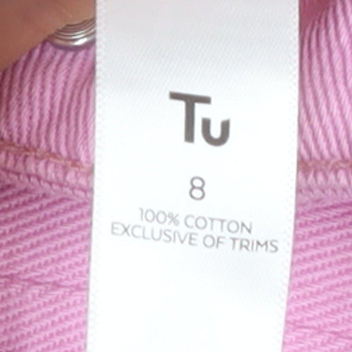 Tu Women Pink Cotton Denim Button-Up Jacket Size 8