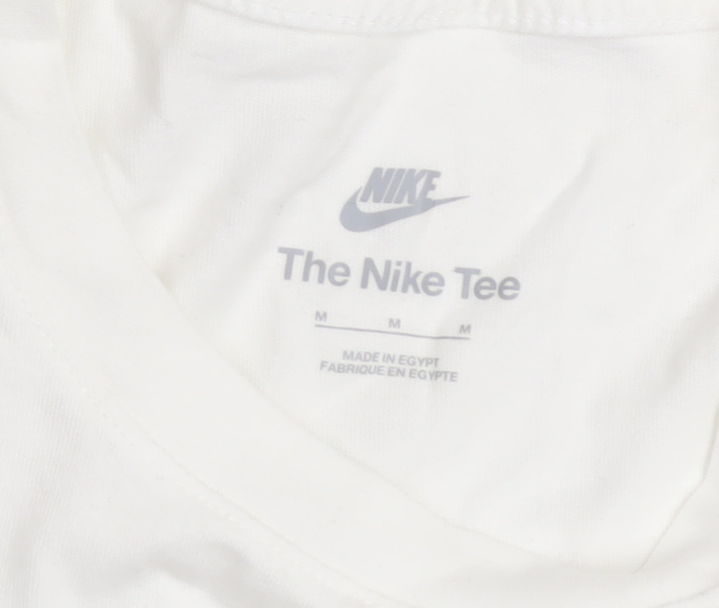 Nike Men's White Cotton Crew Neck Short Sleeve T-Shirt M