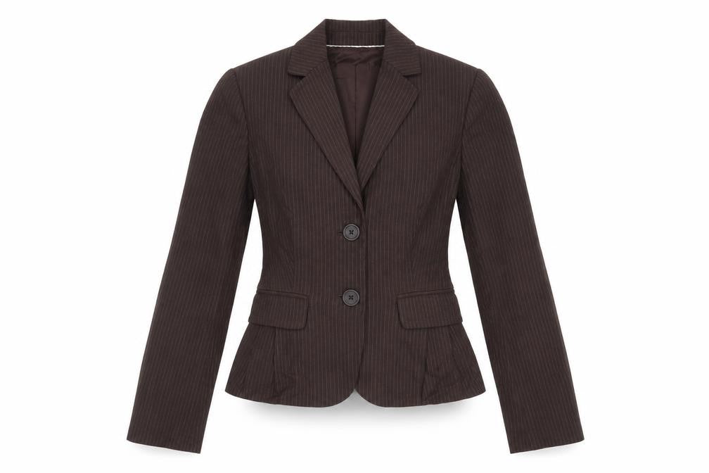 Banana Republic Women's Brown Pinstripe Petite Blazer Size 2