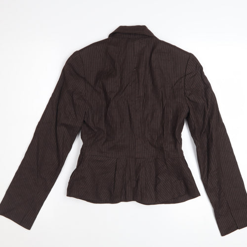 Banana Republic Women's Brown Pinstripe Petite Blazer Size 2