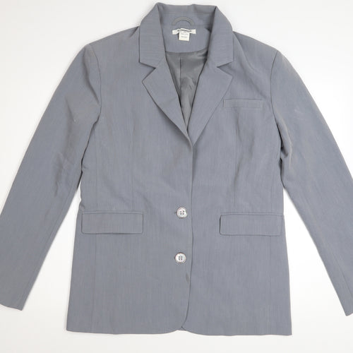 Glamorous Women Grey Two-Button Single-Breasted Blazer UK 8