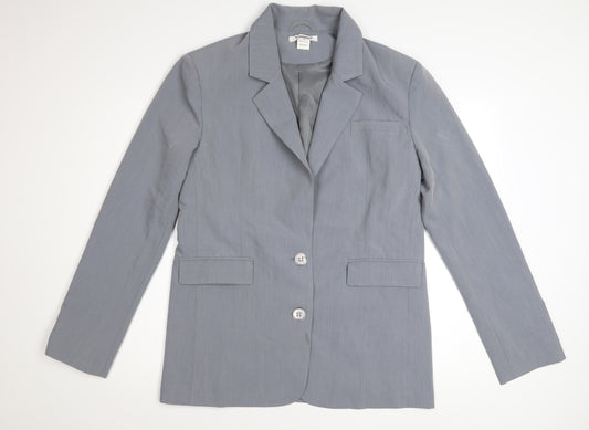 Glamorous Women Grey Two-Button Single-Breasted Blazer UK 8