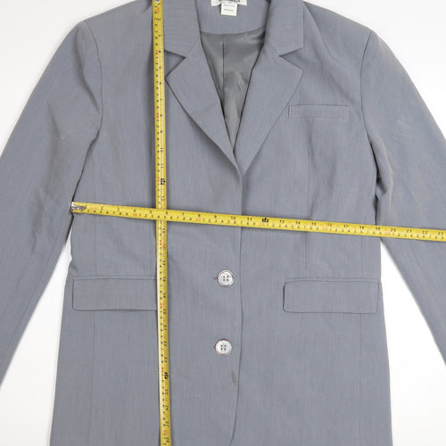 Glamorous Women Grey Two-Button Single-Breasted Blazer UK 8