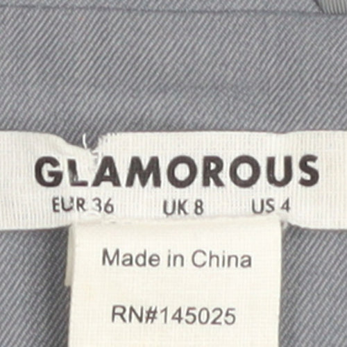 Glamorous Women Grey Two-Button Single-Breasted Blazer UK 8