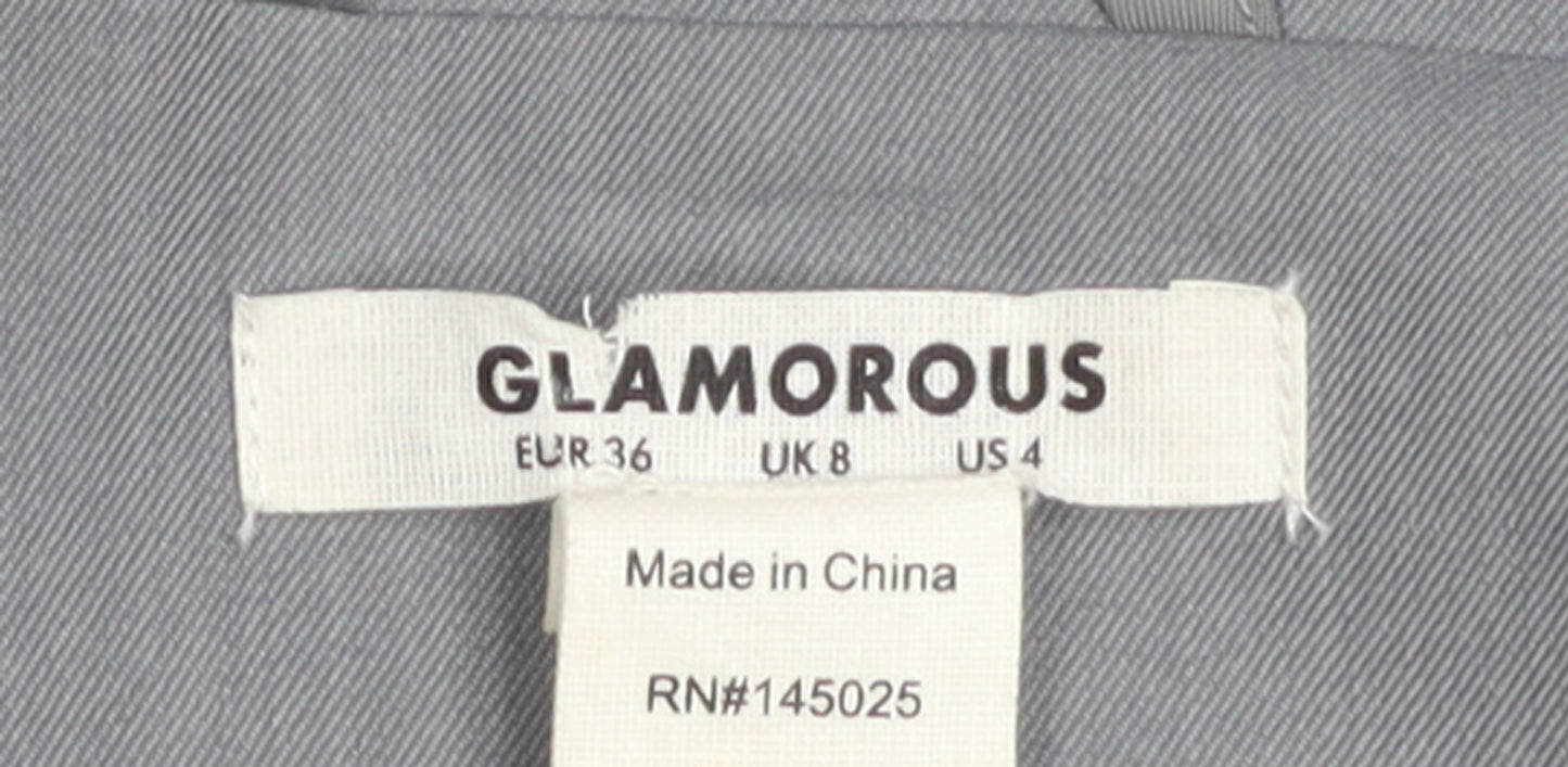 Glamorous Women Grey Two-Button Single-Breasted Blazer UK 8