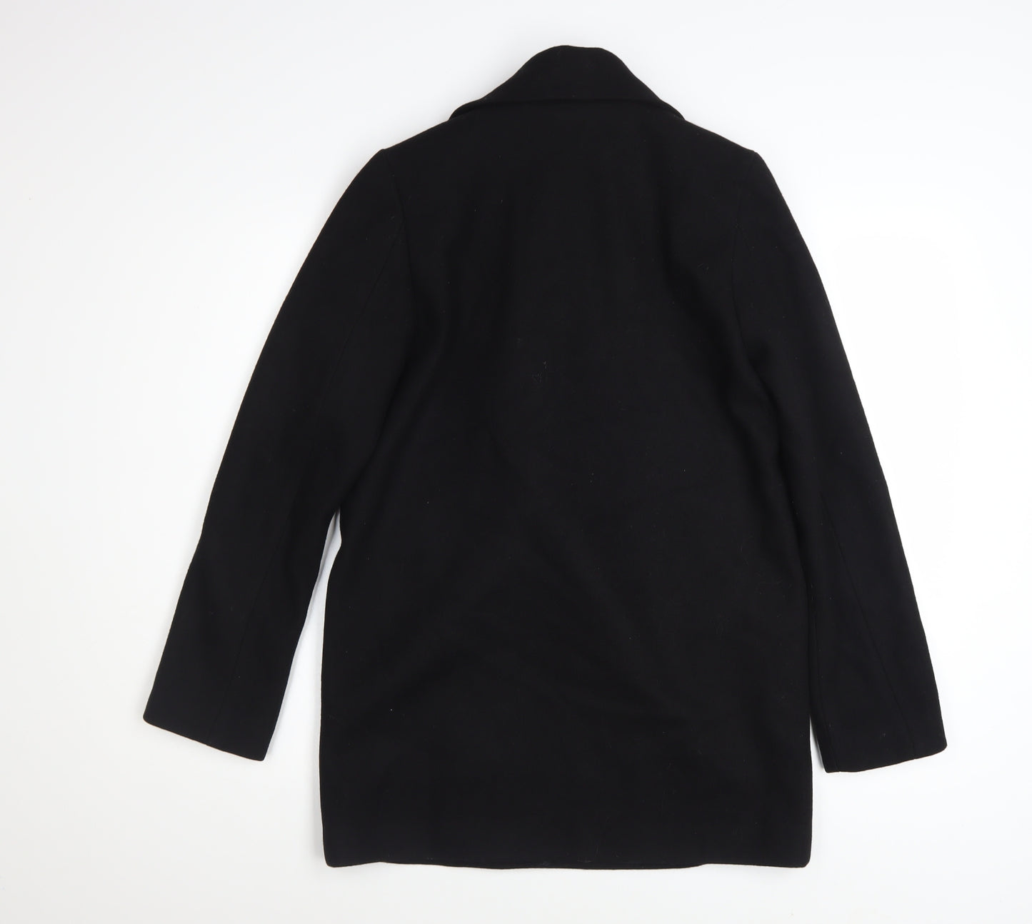 Monki Womens Black Wool Blend Pea Coat XXS Regular Fit