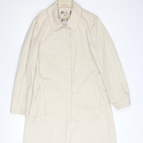 Marks and Spencer Per Una Women's Beige Small Mid-Length Trench Coat