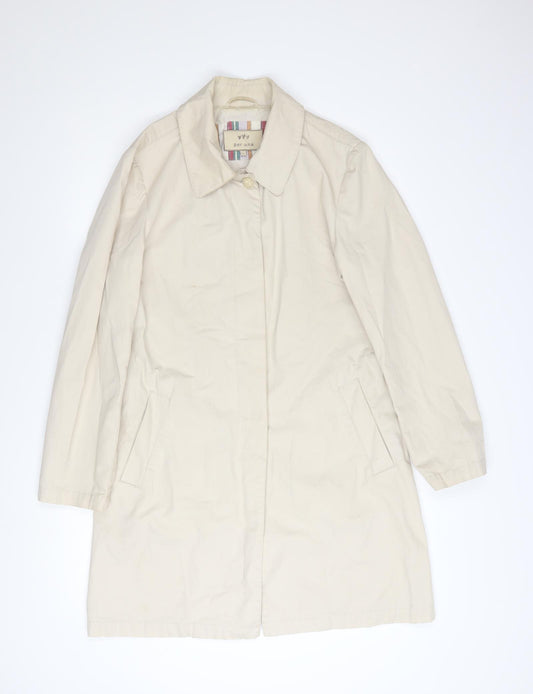 Marks and Spencer Per Una Women's Beige Small Mid-Length Trench Coat