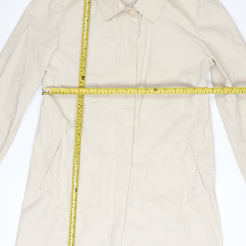 Marks and Spencer Per Una Women's Beige Small Mid-Length Trench Coat