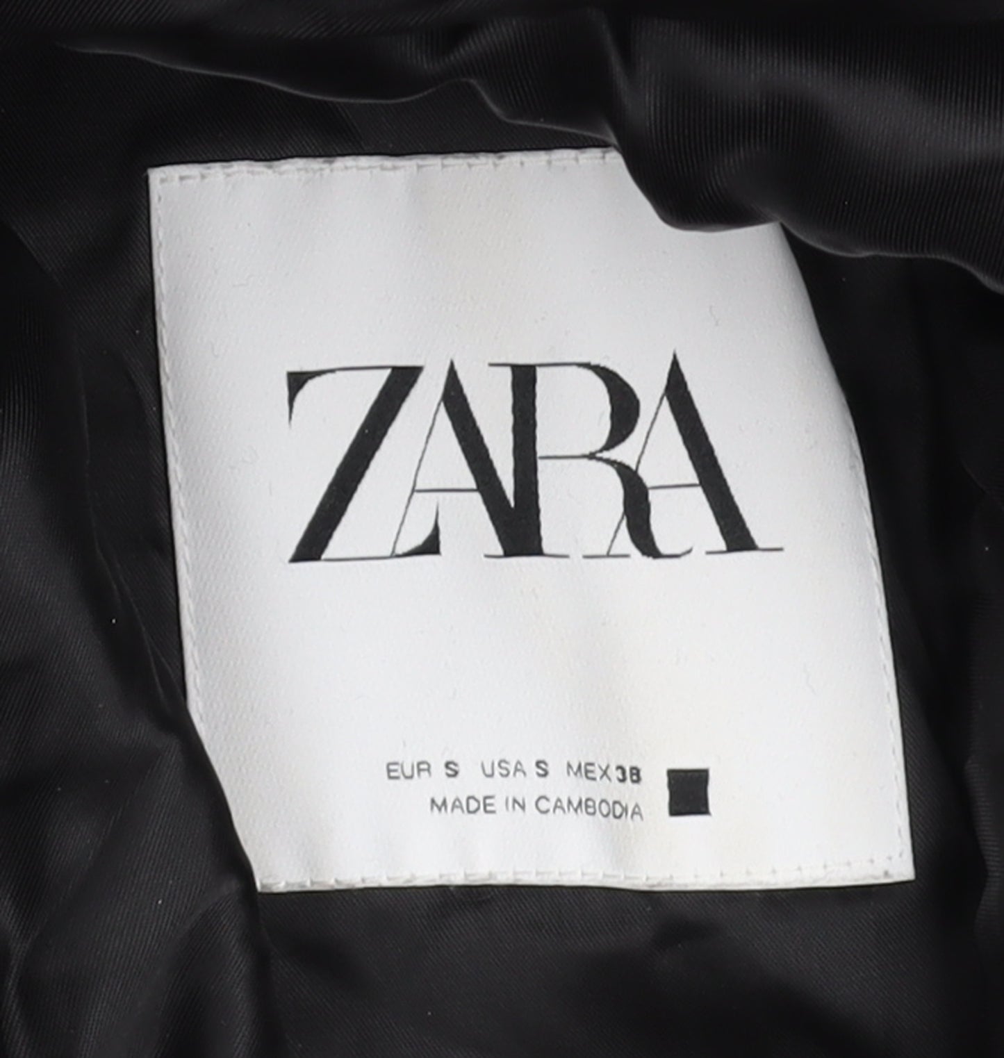 Zara Men's Black Wool Blend Mid-Length Overcoat Size S Classic