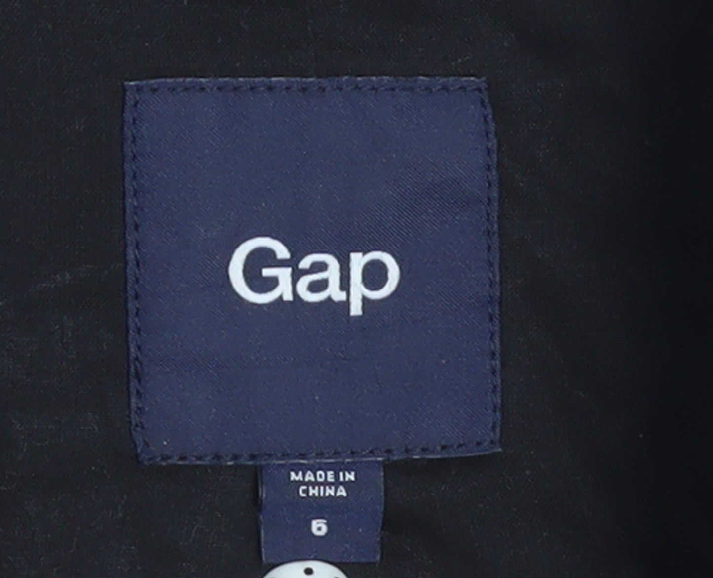 GAP Women's Black Cotton Blazer Size 6 Two-Button Single-Breasted