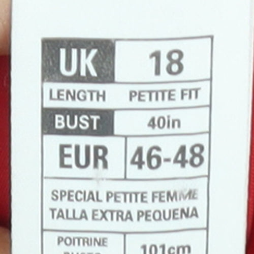 Marks and Spencer Women’s Red Wool Petite Pea Coat UK 18 Classic Style
