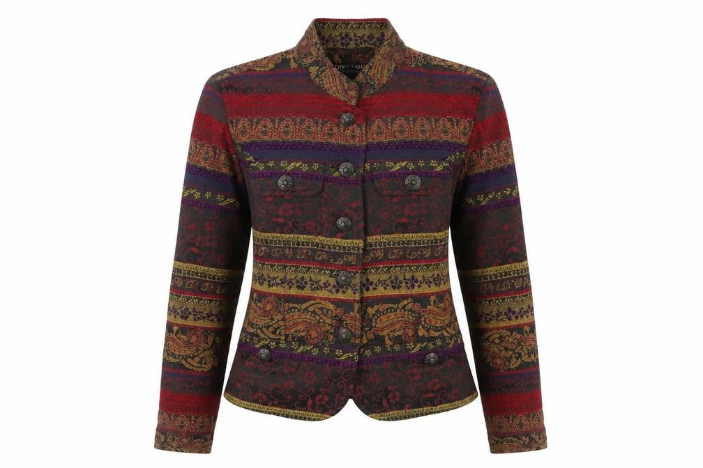Scott Taylor Women’s Multicoloured Petite Paisley Military Jacket S