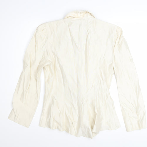 Jeffrey & Dara Women’s Ivory Embroidered Single Button Blazer Size 10