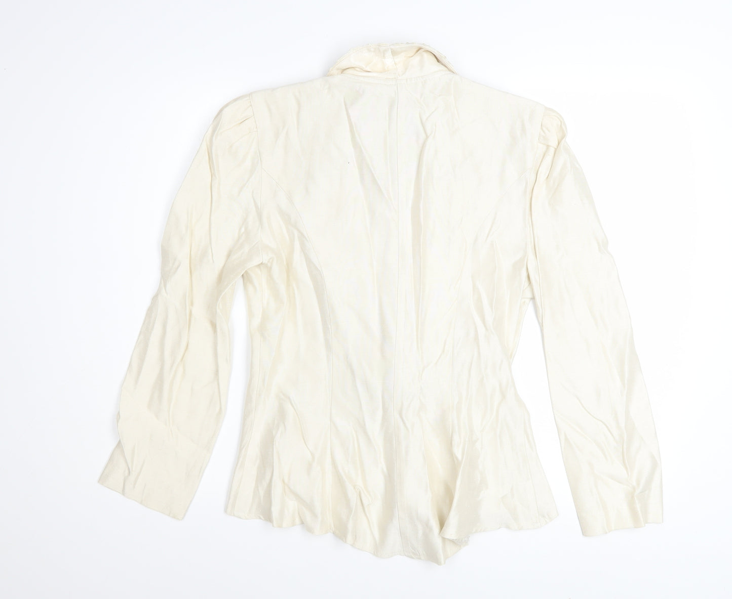 Jeffrey & Dara Women’s Ivory Embroidered Single Button Blazer Size 10