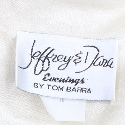 Jeffrey & Dara Women’s Ivory Embroidered Single Button Blazer Size 10
