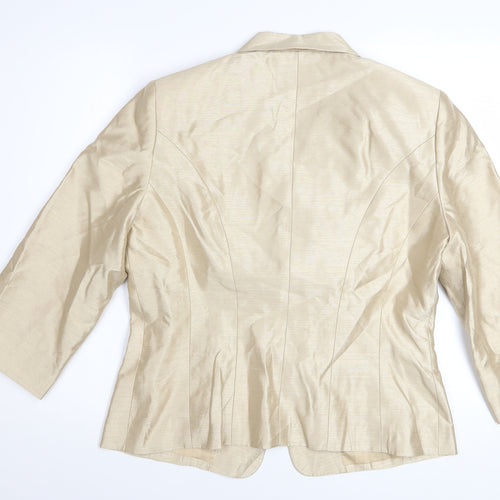 Le Suit Women's Beige Single-Breasted Blazer Size 12 Classic Fit