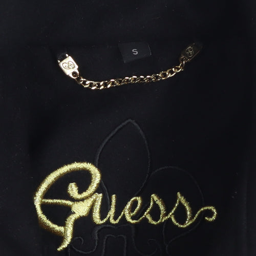 Guess Women's Black Wool Pea Coat Size S Double Breasted Jacket