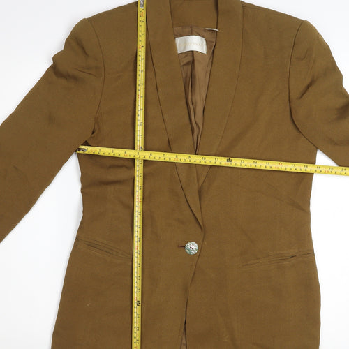 Dana Buchman Women's Brown Shawl Collar Blazer UK 10 Single-Breasted