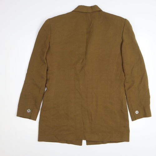 Dana Buchman Women's Brown Shawl Collar Blazer UK 10 Single-Breasted