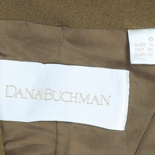 Dana Buchman Women's Brown Shawl Collar Blazer UK 10 Single-Breasted