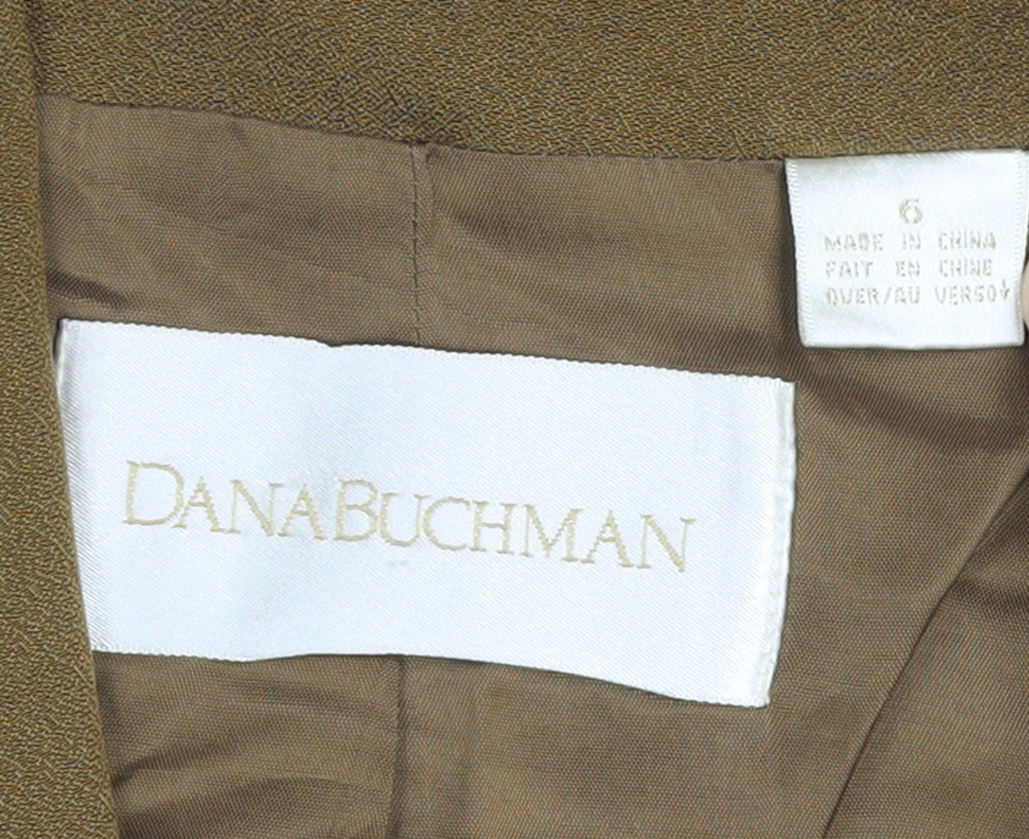 Dana Buchman Women's Brown Shawl Collar Blazer UK 10 Single-Breasted