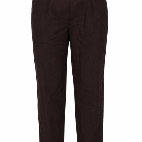 Norton McNaughton Women’s Brown Wool Pleated High Waist Trousers Size 10