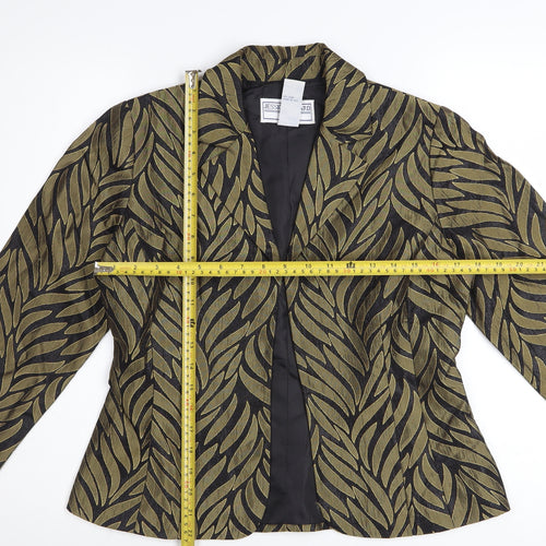 Jessica Howard Petite Green Leaf Pattern Blazer Women's Size 10