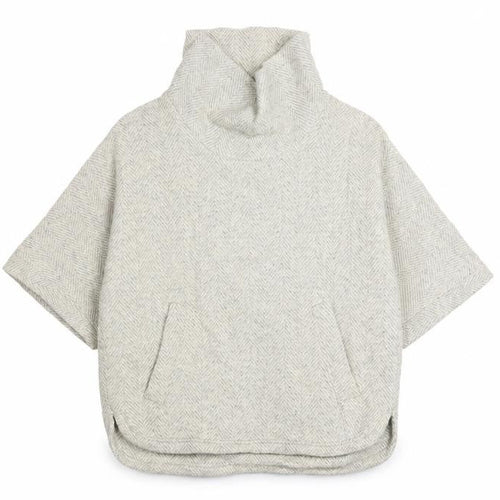 J.Crew Women Beige Wool Blend Cowl Neck Cape Jumper Size M