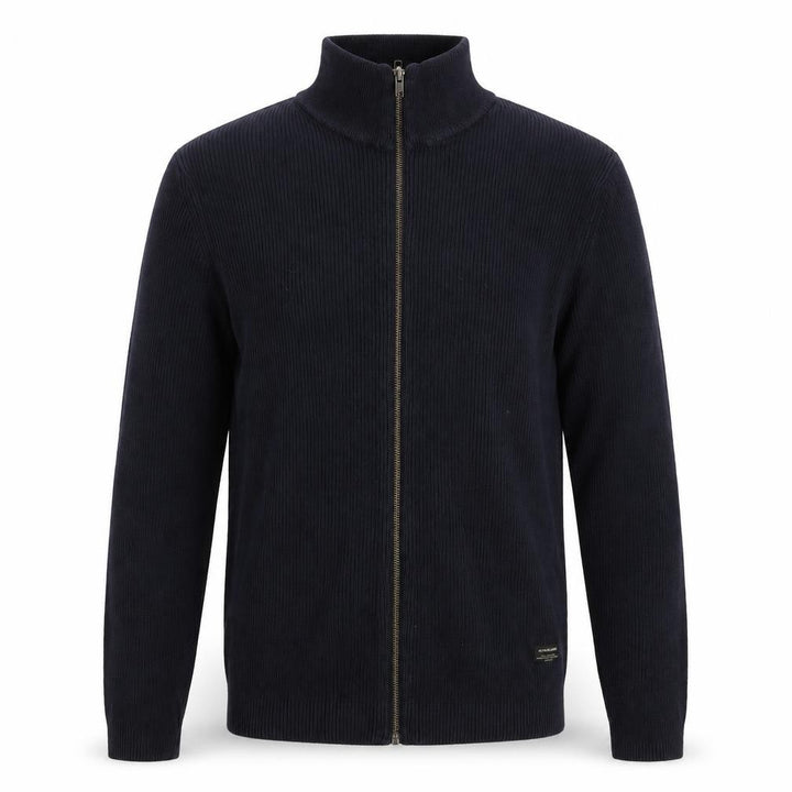 Jack & Jones Men's Blue Full Zip Cotton Jumper XL