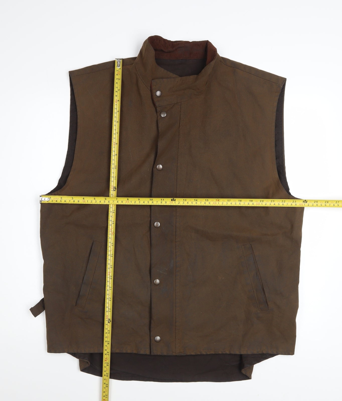 Sydney Oilskin Men Brown XL Waxed Cotton Bodywarmer Waistcoat