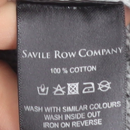 Savile Row Company Men's Grey XL Cotton 1/2 Zip Jumper