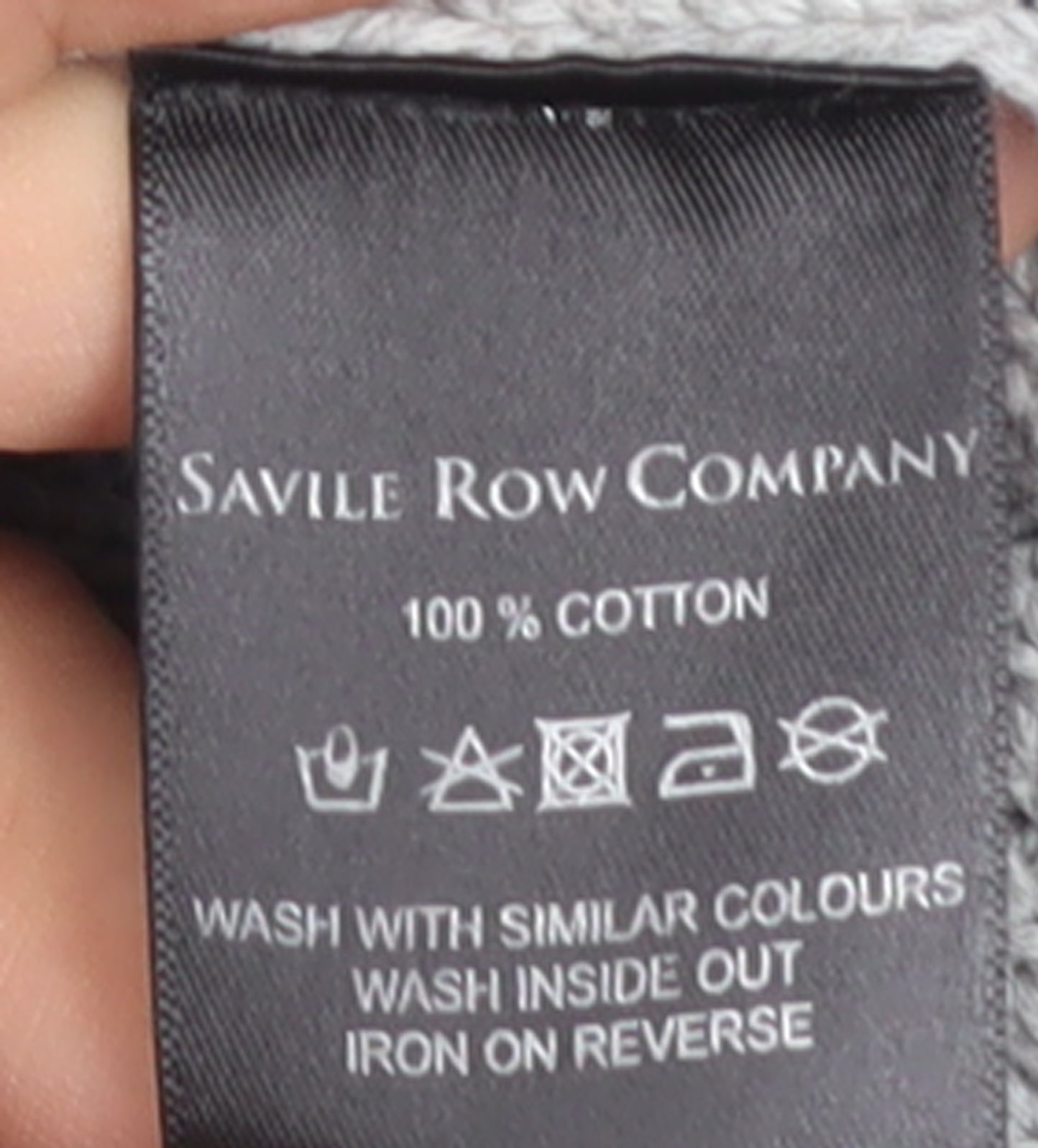 Savile Row Company Men's Grey XL Cotton 1/2 Zip Jumper