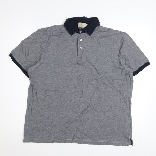 Hackett Mayfair Men's Grey Cotton Polo Shirt XL