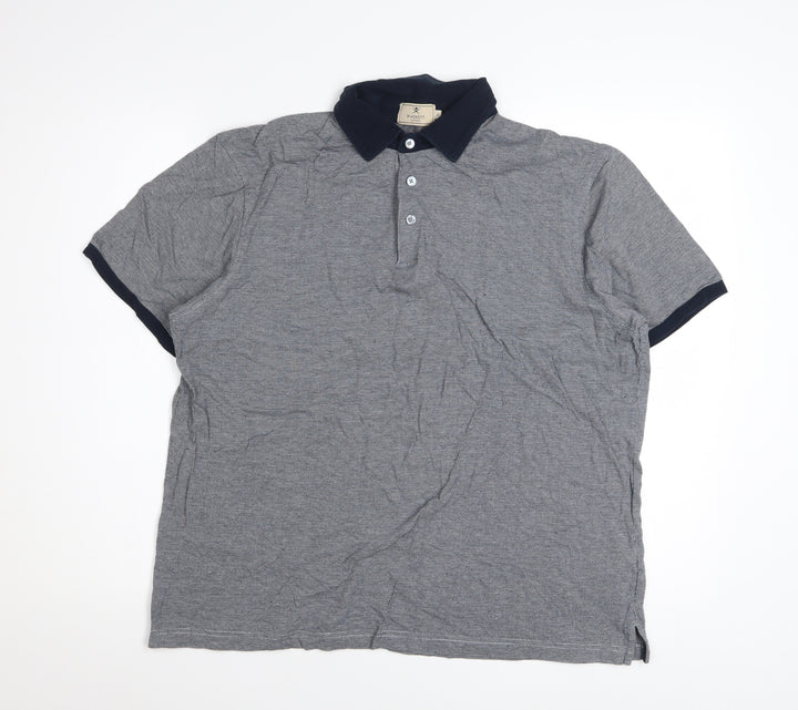 Hackett Mayfair Men's Grey Cotton Polo Shirt XL