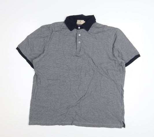 Hackett Mayfair Men's Grey Cotton Polo Shirt XL