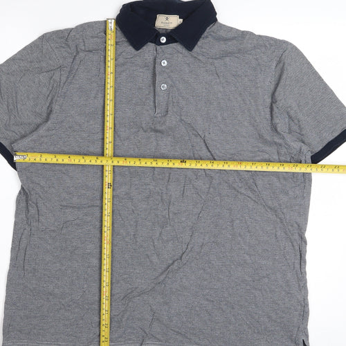 Hackett Mayfair Men's Grey Cotton Polo Shirt XL
