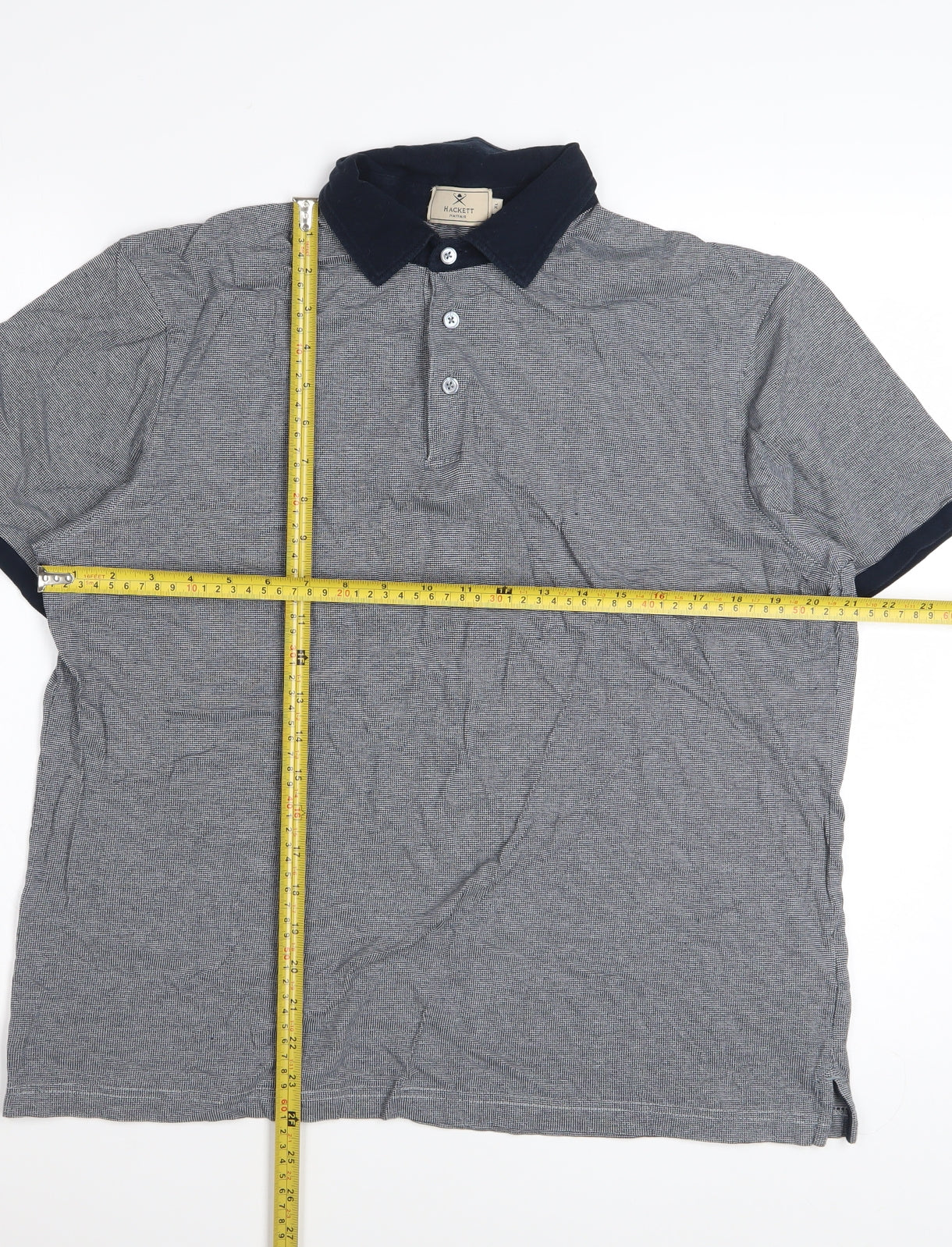 Hackett Mayfair Men's Grey Cotton Polo Shirt XL