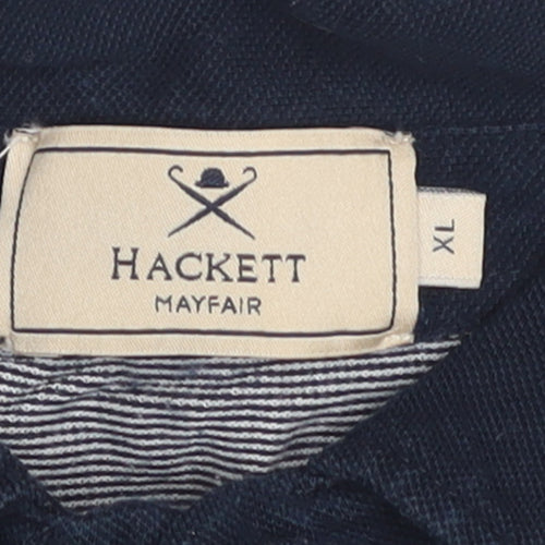 Hackett Mayfair Men's Grey Cotton Polo Shirt XL