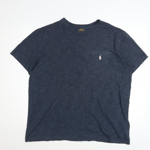 Polo Ralph Lauren Mens Blue Classic Fit Cotton T-Shirt Size L